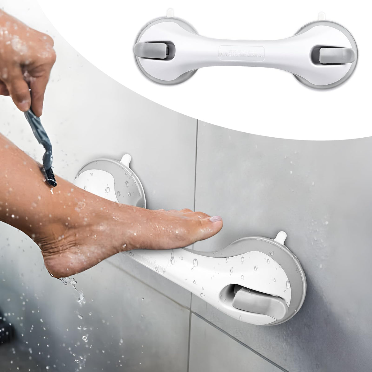 Step & Shave Wall-Mounted Shower Foot Rest
